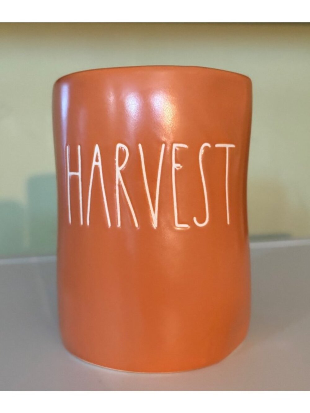 2021 Rae Dunn Harvest Pumpkin Pie Scented Candle Orange Ceramic Jar Canister